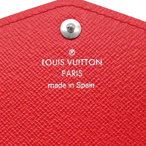 ルイヴィトン LOUIS VUITTON ポルトフォイユ サラ M60723 コクリコ エピレザー 長財布 シルバー金具 赤