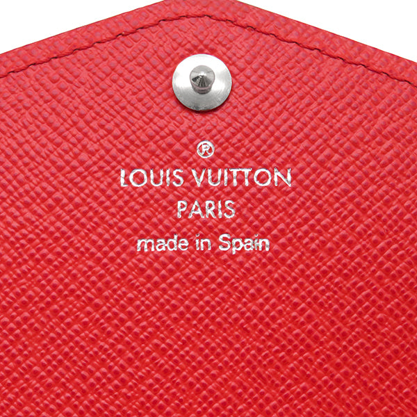 ルイヴィトン LOUIS VUITTON ポルトフォイユ サラ M60723 コクリコ エピレザー 長財布 シルバー金具 赤