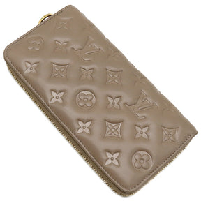 ルイヴィトン LOUIS VUITTON ジッピーウォレット クッサン M81511 トープ ラムスキン 長財布 ゴールド金具 モノグラム エンボス ラウンドファスナー