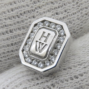 ハリーウィンストン Harry Winston HW ロゴピアス ホワイトゴールド K18WG ダイヤモンド ピアス