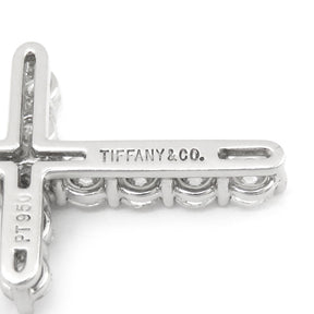 ティファニー Tiffany & Co スモール クロス ダイヤ ペンダント ネックレス 60007429 プラチナシルバー Pt950 ダイヤモンド ネックレス PT950 11石