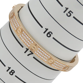 カルティエ Cartier ラブブレス パヴェダイヤ N6036918 ピンクゴールド K18PG ダイヤモンド #18 ブレスレット 750 18K 18金 RG