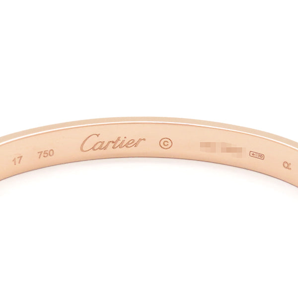 カルティエ Cartier LOVE ラブブレス 旧型 B6067417 ピンクゴールド K18PG #17 ブレスレット 750 18K 18金 バングル