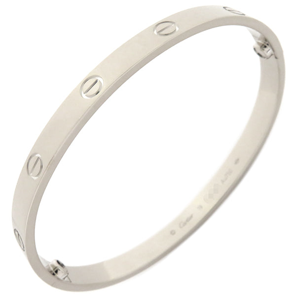 カルティエ Cartier LOVE ラブブレス B6067619 ホワイトゴールド K18WG #19 ブレスレット 750WG 18K 18金 バングル