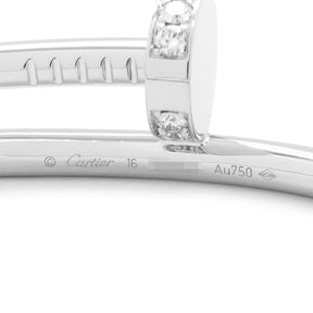 カルティエ Cartier ジュストアンクル  B6048716 ホワイトゴールド K18WG ダイヤモンド #16 ブレスレット Au750 JUSTE UN CLOU