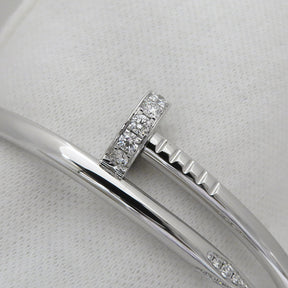 カルティエ Cartier ジュストアンクル  B6048716 ホワイトゴールド K18WG ダイヤモンド #16 ブレスレット Au750 JUSTE UN CLOU