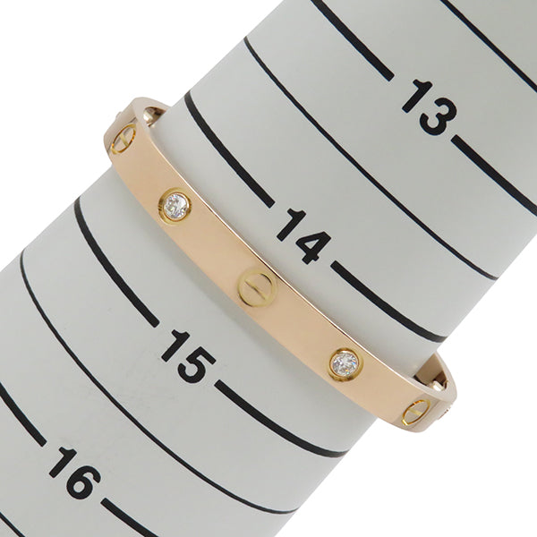 カルティエ Cartier LOVE ラブブレス ハーフダイヤ 4Pダイヤ B6069916 ピンクゴールド K18PG ダイヤモンド #16 ブレスレット 750PG RG 18K 18金