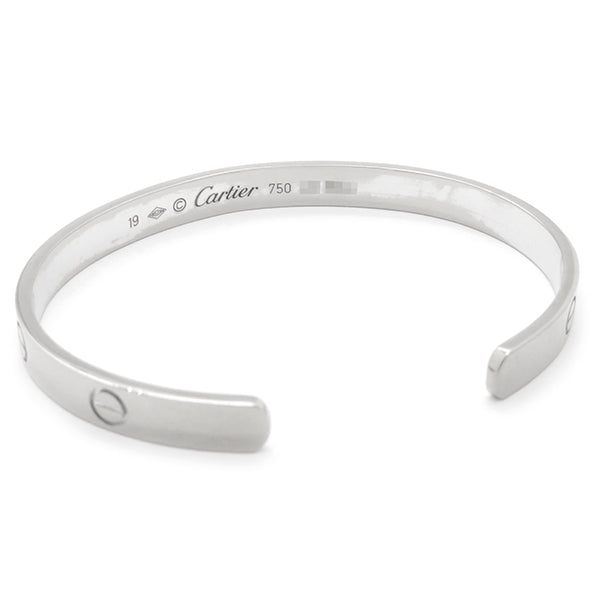 カルティエ Cartier LOVE ラブブレス オープン B6032519 ホワイトゴールド K18WG #19 ブレスレット 750 18K 18金