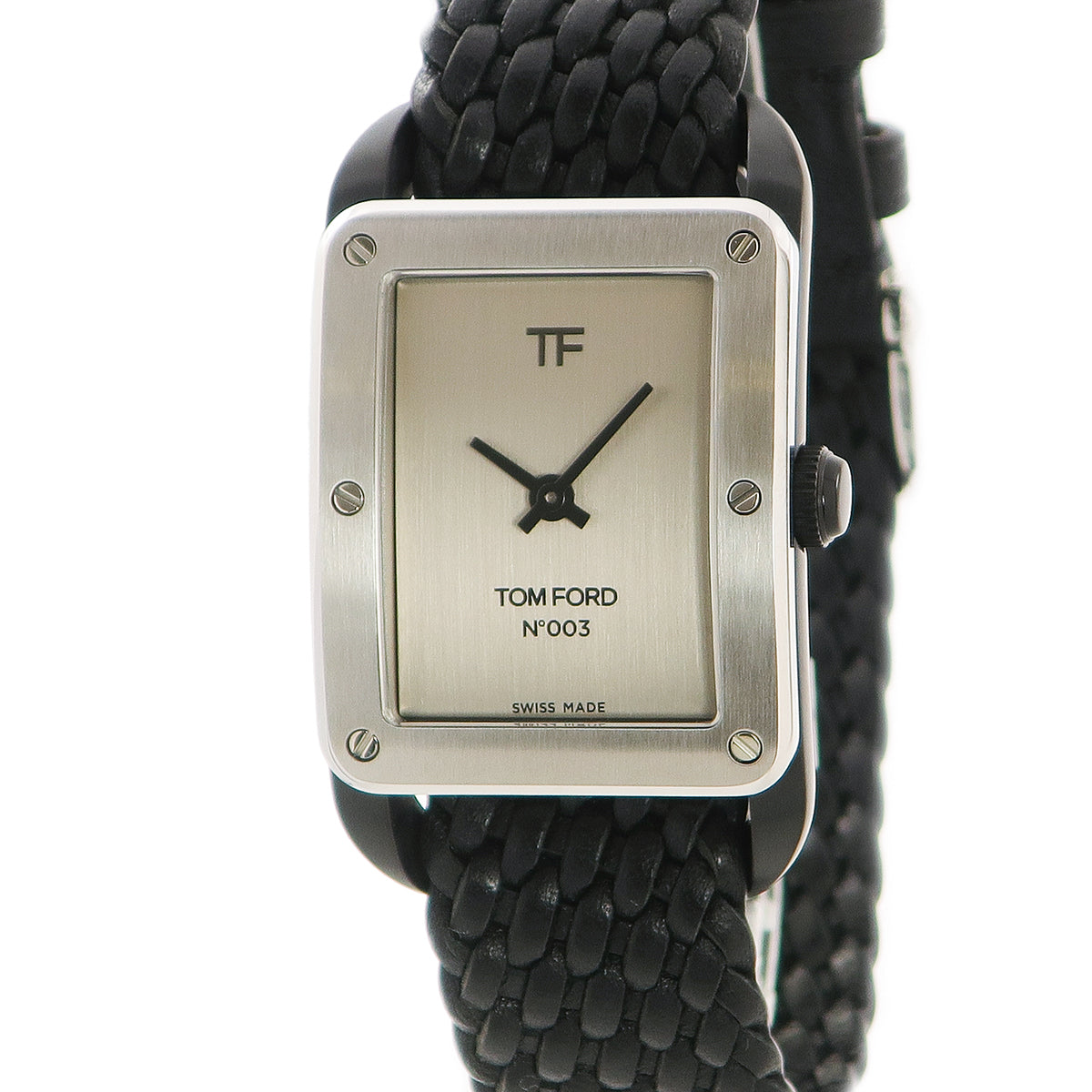 トムフォード TOM FORD N.003 TF0120256685 クオーツ メンズ 未使用 PVD スクエア型 グレー