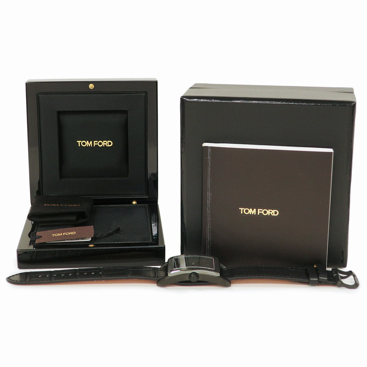 トムフォード TOM FORD N.003 TF0120256686 クオーツ メンズ 未使用 PVD スクエア型 ブラック