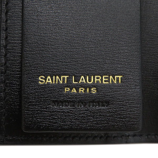 サンローラン SAINT LAURENT カサンドラ ブラック レザー キーケース ゴールド金具 黒 鍵入れ 4連 ロゴ