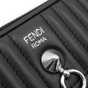 フェンディ FENDI バイザウェイ 8M0299 ブラック レザー 長財布 シルバー金具 黒 ラウンドファスナー