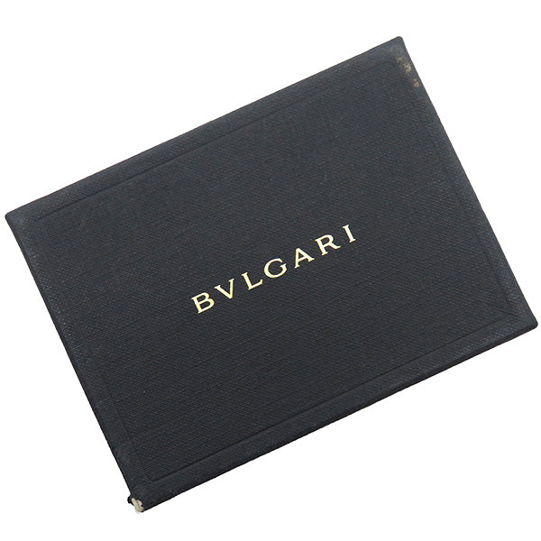 ブルガリ BVLGARI ミレリゲ ブラック レザー キーケース シルバー金具 黒 4連 4本