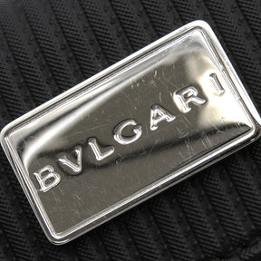 ブルガリ BVLGARI ミレリゲ ブラック レザー キーケース シルバー金具 黒 4連 4本