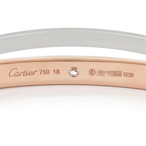 カルティエ Cartier LOVE ラブブレス ダイヤ ピンクゴールド×ホワイトゴールド K18PG K18WG ダイヤモンド #18 ブレスレット 750 18K 18金 WG RG 12P