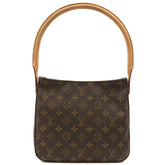 ルイヴィトン LOUIS VUITTON ルーピング MM M51146 モノグラム モノグラムキャンバス ハンドバッグ ゴールド金具 茶 ワンショルダーバッグ