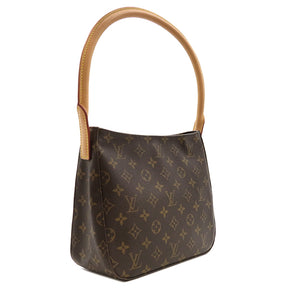 ルイヴィトン LOUIS VUITTON ルーピング MM M51146 モノグラム モノグラムキャンバス ハンドバッグ ゴールド金具 茶 ワンショルダーバッグ