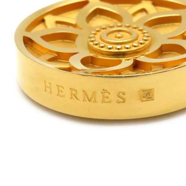 エルメス HERMES ロータス 蓮の花モチーフ ゴールド GP ネックレス