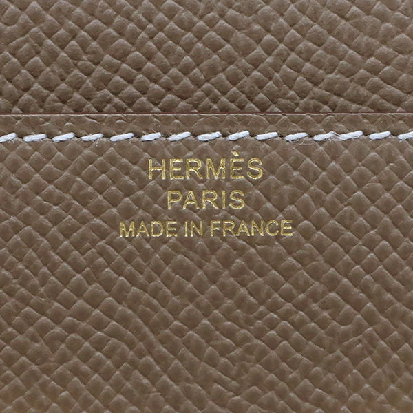 エルメス HERMES コンスタンス トゥーゴー エトゥープ ヴォーエプソン 長財布 ゴールド金具 グレージュ ショルダー