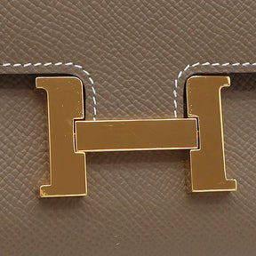 エルメス HERMES コンスタンス トゥーゴー エトゥープ ヴォーエプソン 長財布 ゴールド金具 グレージュ ショルダー