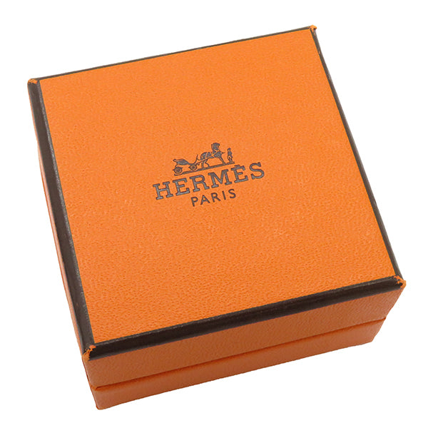 エルメス HERMES カージュ ド アッシュ Hキューブ ピンク×シルバー メタル エナメル ピアス シルバー金具