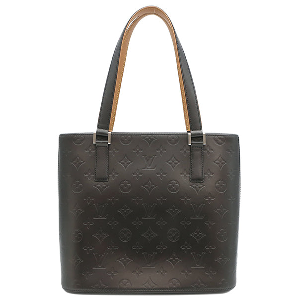 ルイヴィトン LOUIS VUITTON ストックトン M55112  ノワール モノグラムマット ハンドバッグ シルバー金具 黒 トートバッグ 肩掛け