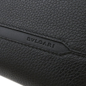 ブルガリ BVLGARI オクト 36968 ブラック レザー 長財布 ガンメタル金具 黒 ラウンドファスナー