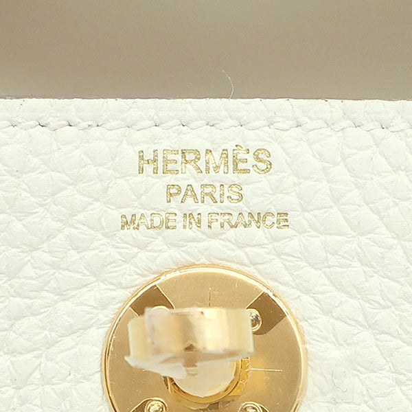 エルメス HERMES リンディ ミニ 20 マキシカドリーユ マッシュルーム トリヨンクレマンス ショルダーバッグ ゴールド金具 白