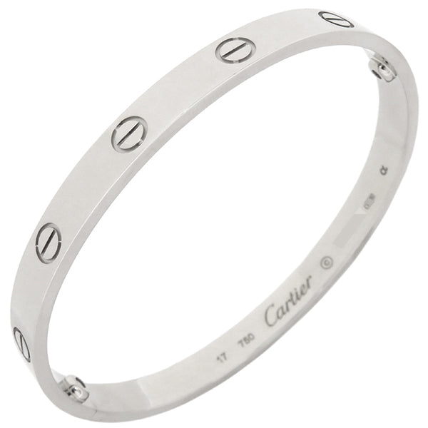 カルティエ Cartier LOVE ラブブレス 旧型 B6067617 ホワイトゴールド K18WG #17 ブレスレット 750WG 18K 18金 バングル