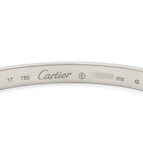 カルティエ Cartier LOVE ラブブレス 旧型 B6067617 ホワイトゴールド K18WG #17 ブレスレット 750WG 18K 18金 バングル