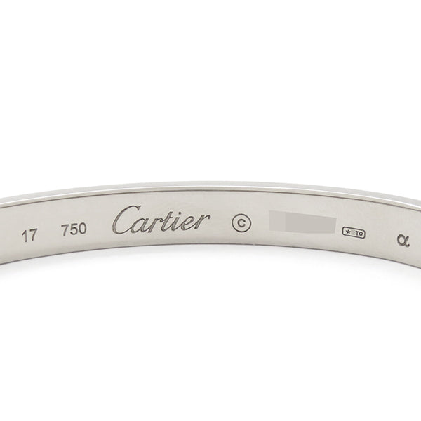 カルティエ Cartier LOVE ラブブレス 旧型 B6067617 ホワイトゴールド K18WG #17 ブレスレット 750WG 18K 18金 バングル