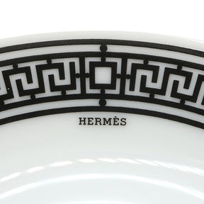 エルメス HERMES 醤油皿 Hデコ P037086P ブラック×ホワイト ポーセリン 食器 新品 未使用 アッシュデコ モノトーン 白 黒 小皿 陶器 2枚セット