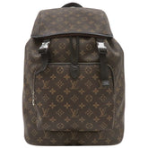 ルイヴィトン LOUIS VUITTON ザック バックパック M43422 モノグラム×ブラック モノグラムマカサー リュック・デイパック シルバー金具 茶 黒