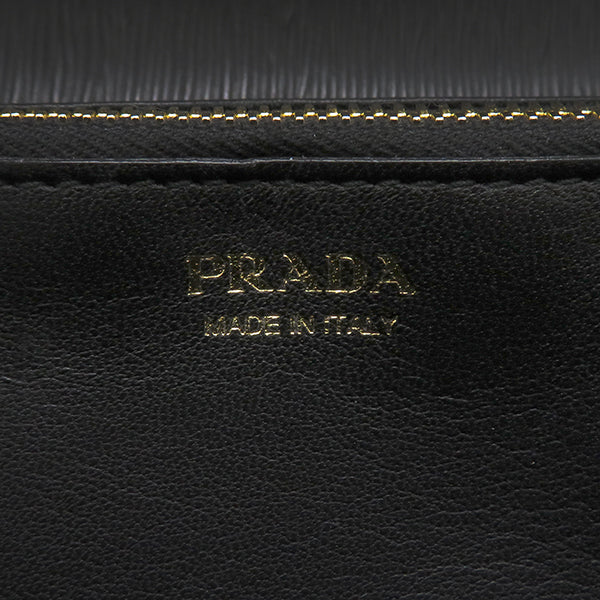 プラダ PRADA トライアングルロゴ 1MH132 NERO サフィアーノレザー 長財布 ゴールド金具 黒 二つ折り 三角ロゴ