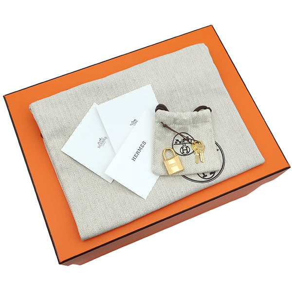 エルメス HERMES ピコタンロック カーゴPM  エトゥープ×ナタ ヴォースイフト トワルゴエラン ハンドバッグ ゴールド金具 新品 未使用 オフホワイト