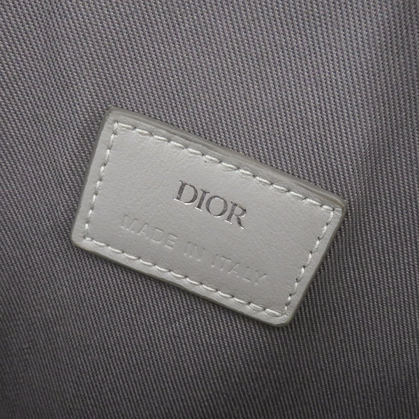 クリスチャン・ディオール Christian Dior HIT THE ROAD バーティカルポーチ 2ESCA415CDP グレー PVC レザー ショルダーバッグ シルバー金具 CD ダイヤモンドキャンバス