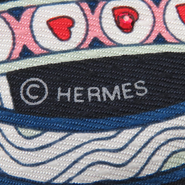 エルメス HERMES ツイリー ノワール×ルージュ×オレンジ シルク スカーフ 【DAME DE COEUR/ダム ドゥ クール】