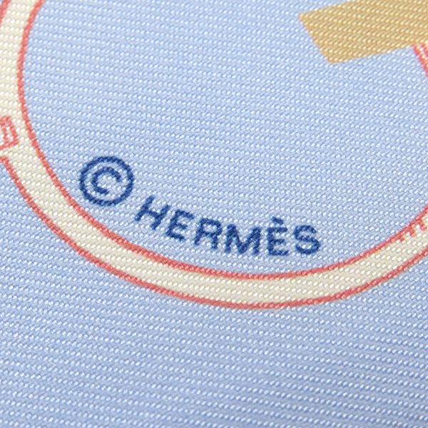 エルメス HERMES ツイリー ルーシエル×ブルーコバルト×コライユ シルク スカーフ 【DO RE BOUCLES/ド レ ブックル】