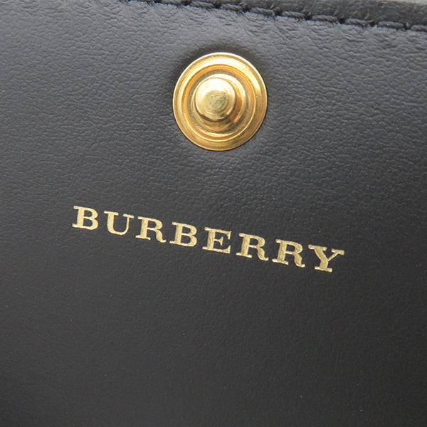 バーバリー BURBERRY ヴィンテージチェック ハルトン ウォレット 4071410 ベージュ×ブラック キャンバス レザー 長財布 ゴールド金具 二つ折り