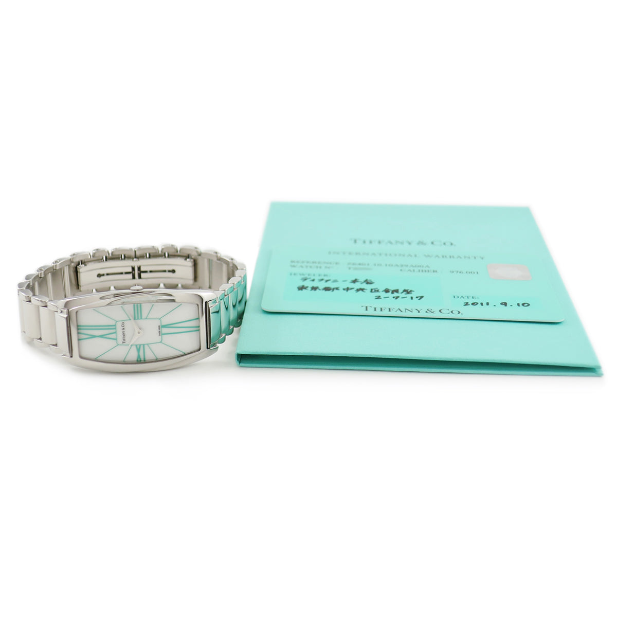 ティファニー Tiffany & Co ジェメア  Z6401.10.10A29A00A クオーツ レディース ホワイト ローマン トノー