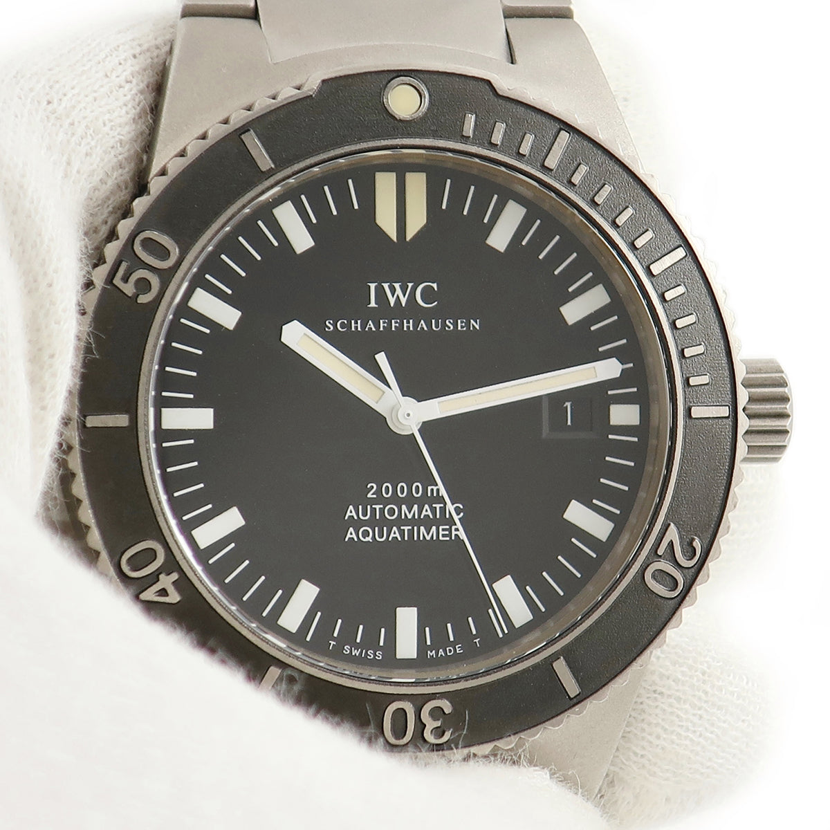 IWC IWC アクアタイマー GST オートマティック 2000 IW353601 自動巻き メンズ ブラック バー 逆回転防止ベゼル