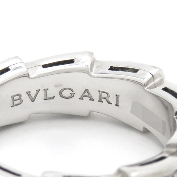 ブルガリ BVLGARI セルペンティ ヴァイパー ダイヤリング ホワイトゴールド K18WG ダイヤモンド マザーオブパール #50(JP10) リング 指輪 750WG 10号