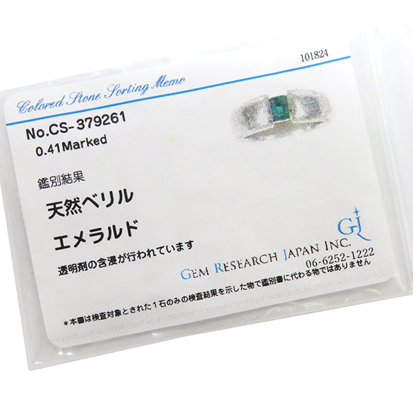 ノンブランド NON BRAND エメラルド リング プラチナシルバー Pt900 エメラルド リング 指輪 緑 グリーン 12号