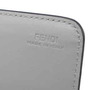 フェンディ FENDI マルチスタッズ コンチネンタル ウォレット 8M0365 グレー レザー チェーンウォレット ゴールド金具 二つ折り