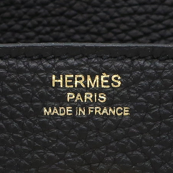 エルメス HERMES バーキン25 ブラック トゴ ハンドバッグ ゴールド金具 黒 リカラー有