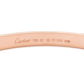 カルティエ Cartier LOVE ラブブレス B6067417 ピンクゴールド K18PG #17 ブレスレット 750 18K 18金 バングル