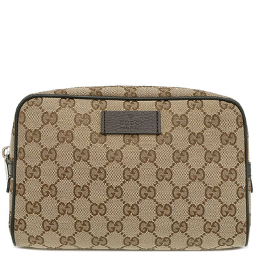 グッチ GUCCI GG ウエストバッグ 449174 ベージュ×ブラウン GGキャンバス レザー ボディバッグ シルバー金具 茶 GG柄 ベルトバッグ