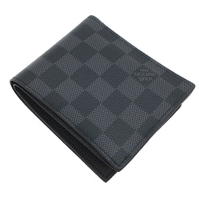 ルイヴィトン LOUIS VUITTON ポルトフォイユ マルコ NM N63336 ダミエグラフィット ダミエグラフィットキャンバス 二つ折り財布 シルバー金具 新品 未使用 黒 グレー