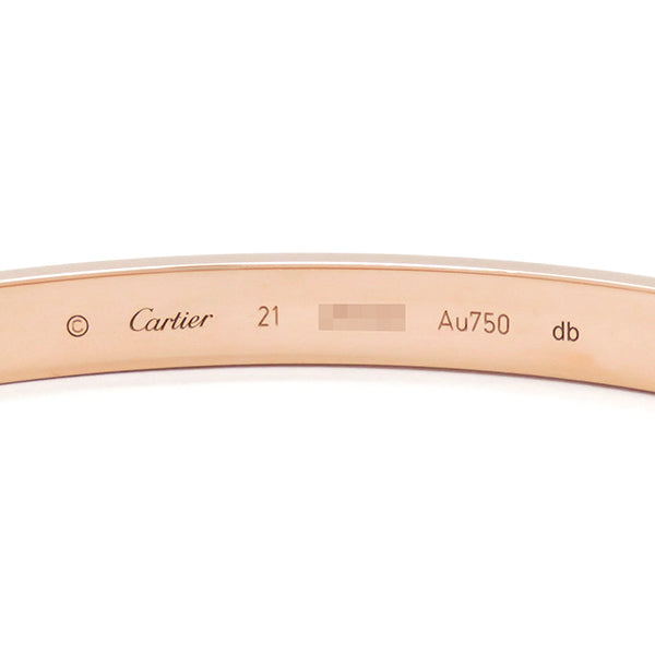 カルティエ Cartier LOVE ラブブレス B6067421 ピンクゴールド K18PG #21 ブレスレット 750 18K 18金 バングル