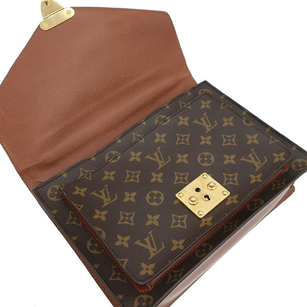 ルイヴィトン LOUIS VUITTON モンソー M51185 モノグラム モノグラムキャンバス 2WAYバッグ ゴールド金具 茶 ハンドバッグ ショルダー